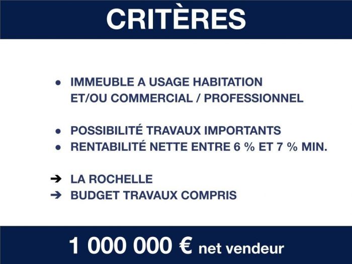 Immeuble à vendre - La Rochelle 17000