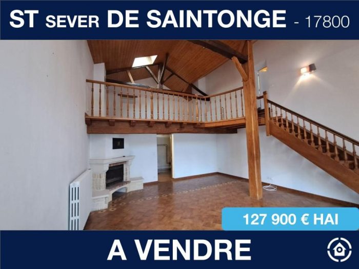 Maison ancienne à vendre, 5 pièces - Saint-Sever-de-Saintonge 17800