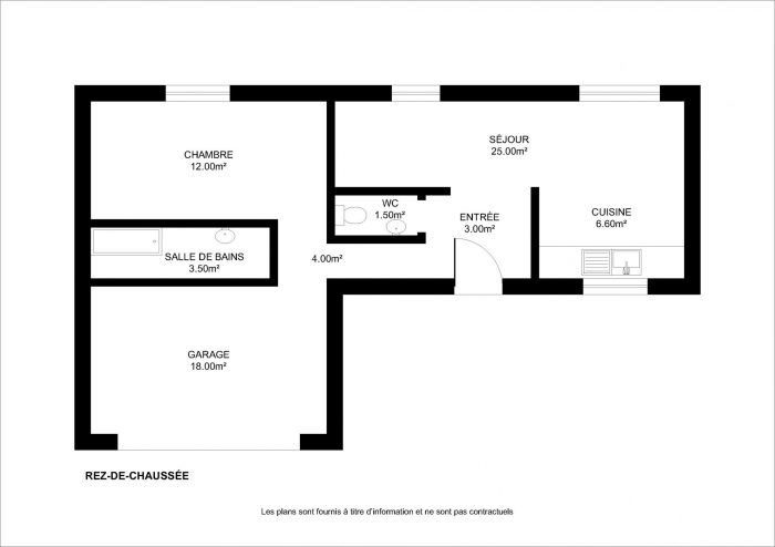 Maison mitoyenne 2 côtés à vendre, 4 pièces - Le Neubourg 27110