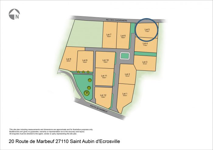 Terrain constructible à vendre, 710 m² - Saint-Aubin-d'Écrosville 27110