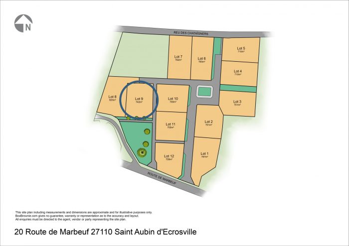 Terrain constructible à vendre, 742 m² - Saint-Aubin-d'Écrosville 27110