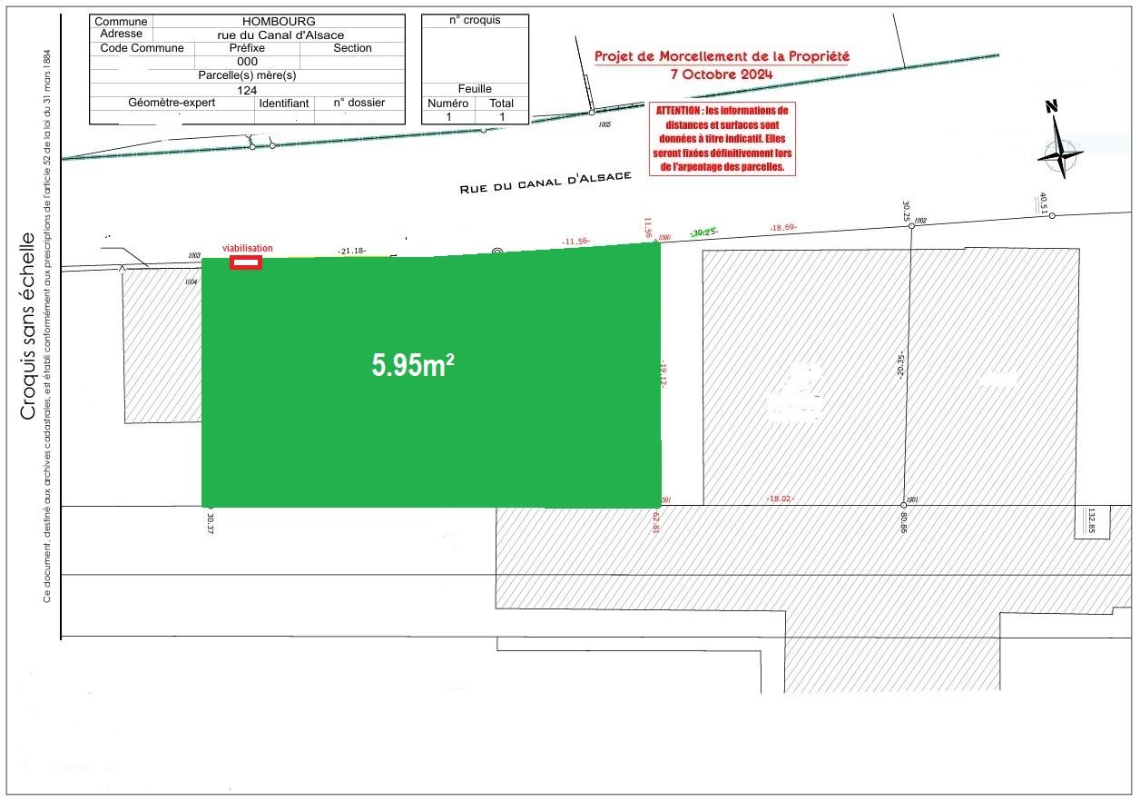 Vente Terrain HOMBOURG 68490 Haut Rhin FRANCE