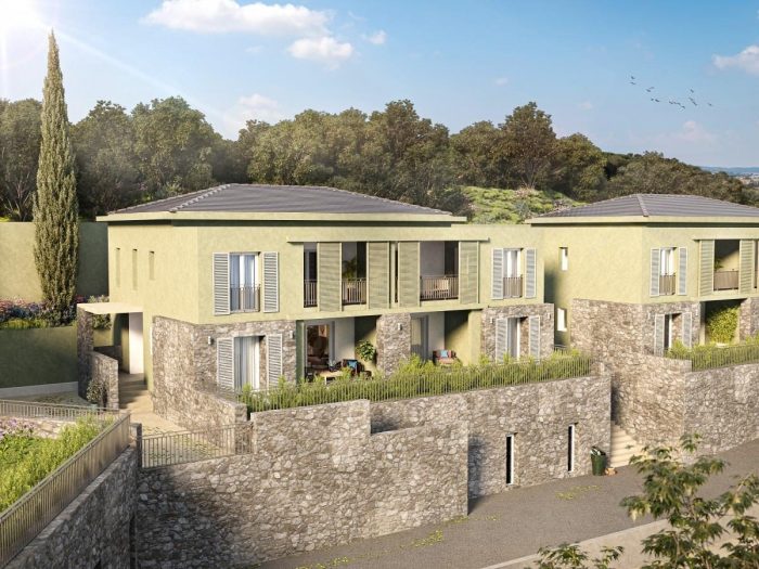 Photo Villa jumelée T4 neuve en duplex avec vue mer et terrasses à la sortie Sud de Bastia. image 2/6