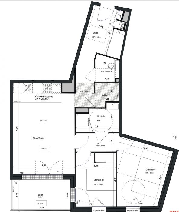 Apartment for sale, 3 rooms - Vannes 56000