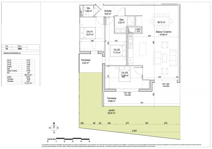 Apartment for sale, 4 rooms - Quiberon 56170