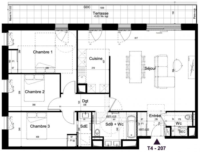 Appartement à vendre, 4 pièces - Pléneuf-Val-André 22370