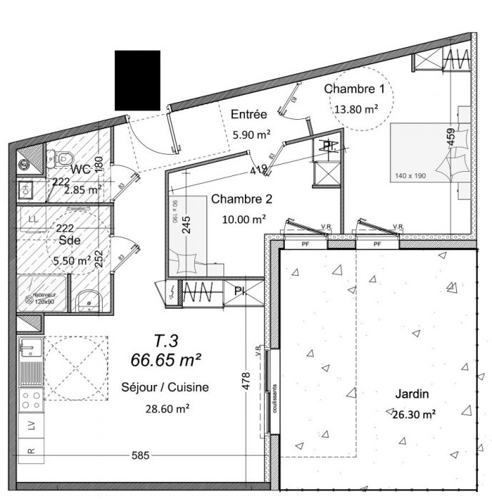 Appartement à vendre, 3 pièces - Perros-Guirec 22700
