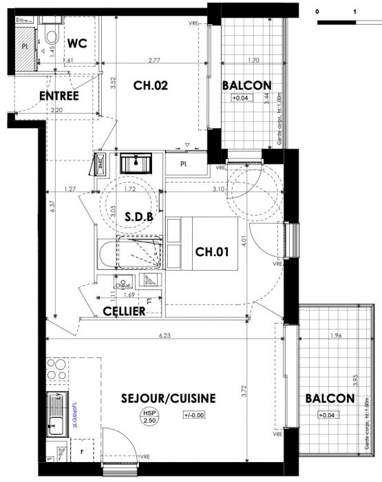 Appartement à vendre, 3 pièces - Dinard 35800