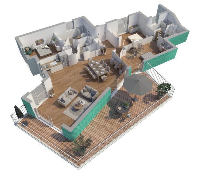 Apartment for sale, 4 rooms - Le Relecq-Kerhuon 29480