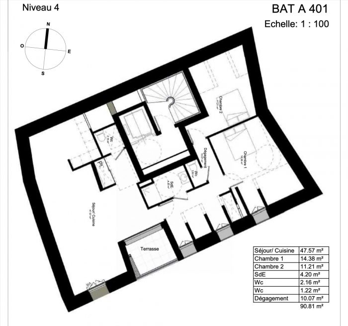 Apartment for sale, 4 rooms - Quiberon 56170
