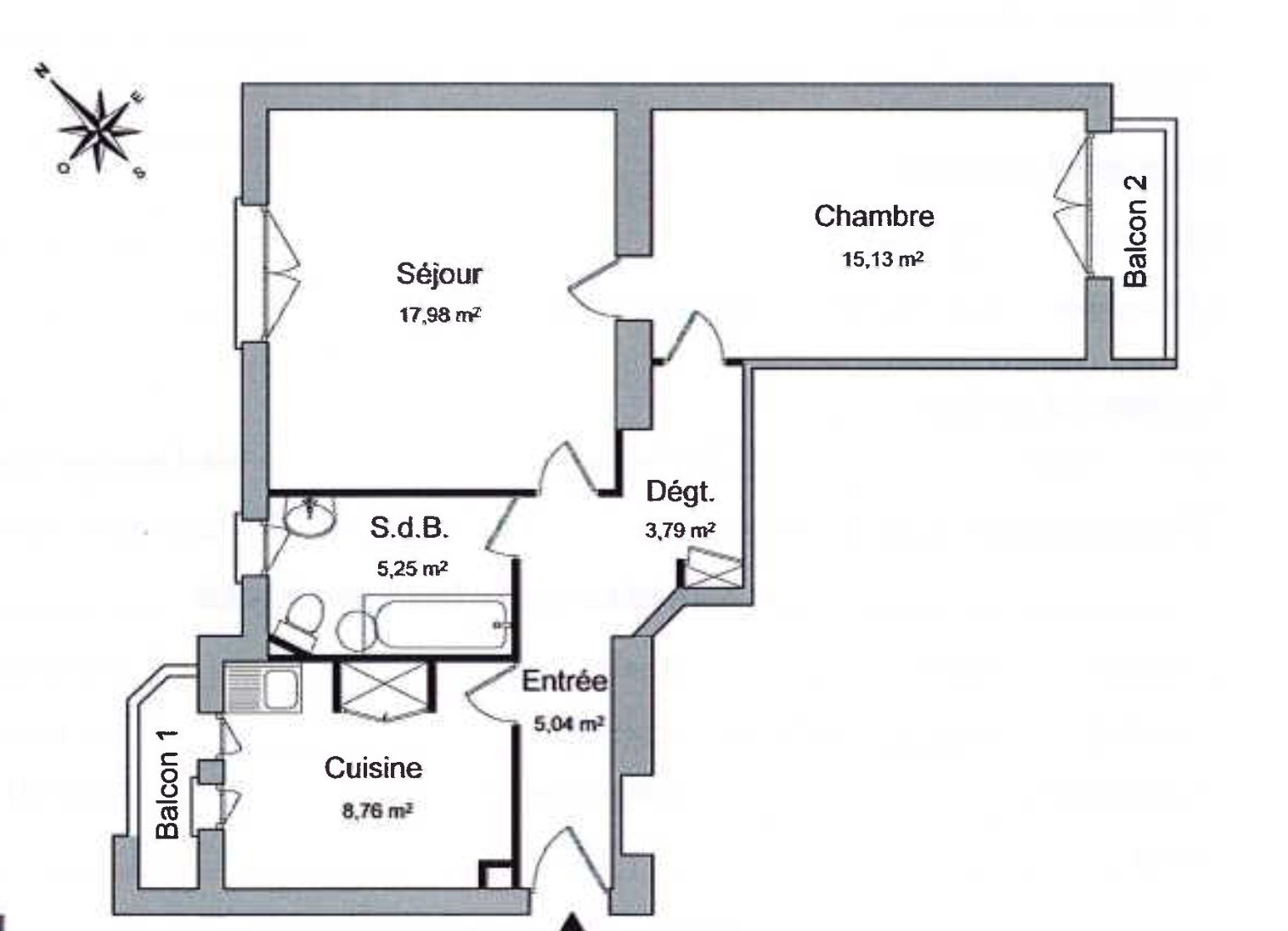 GRAND T2 KRUTENAU - location appartement T2 Strasbourg - Bintz Immobilier - 4