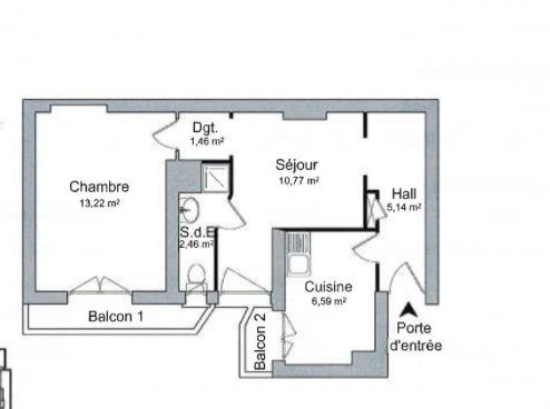 BEAU 2 PIÈCES AVEC BALCONS KRUTENAU - location appartement T2 Strasbourg - Bintz Immobilier - 6