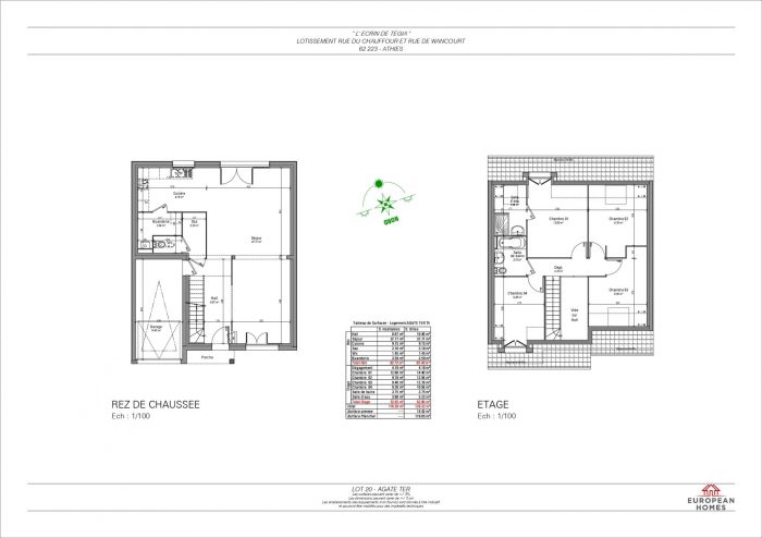 Maison contemporaine à vendre, 5 pièces - Athies 62223