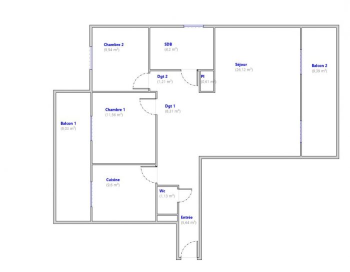 Photo Appartement 79m² avec 2 Terrasses image 13/14