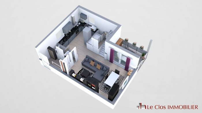 Photo Appartement Duplex 84 m² - 3 chambres - cellier - terrasse et place de parking - image 2/17