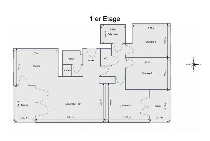 Photo Superbe appartement T4 de 87m² avec balcons et box fermé - Rue Arago - Villeurbanne image 11/11