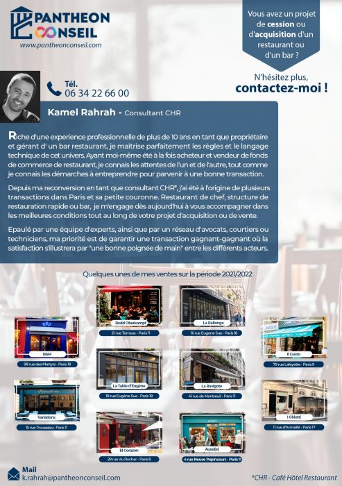 Vente Commerce PARIS 75018 Paris FRANCE