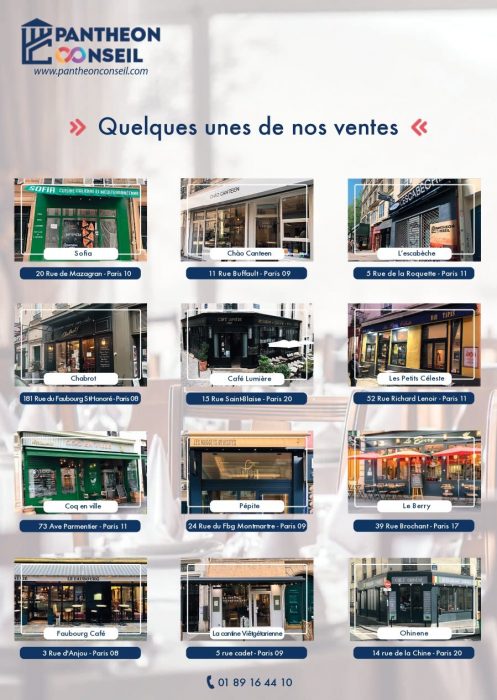 Restaurant, bar à vendre, 150 m² 60 places - Paris 75012
