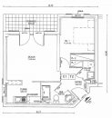 Appartement   45 m² 2 pièces