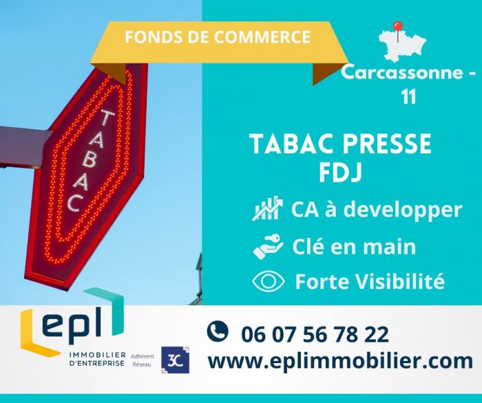 Presse, tabac à vendre, 110 m² - Carcassonne 11000