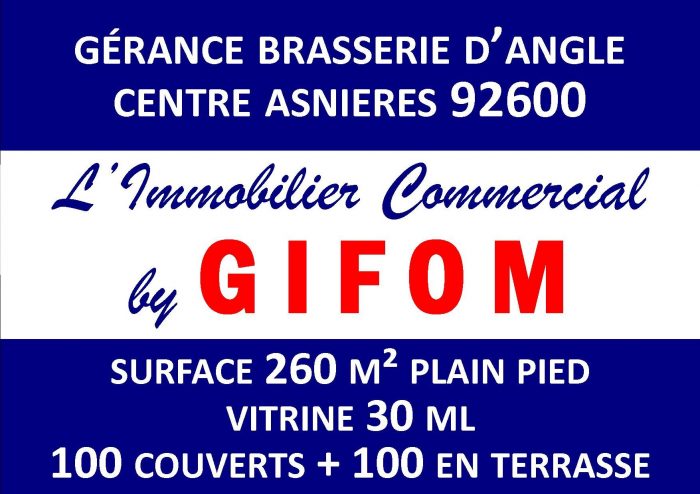 Location annuelle Commerce ASNIERES-SUR-SEINE 92600 Hauts de Seine FRANCE