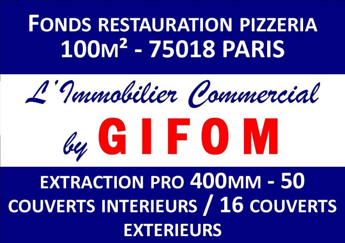Photo GIFOM- Vente fonds de commerce restaurant pizzeria - 75018 PARIS image 1/1