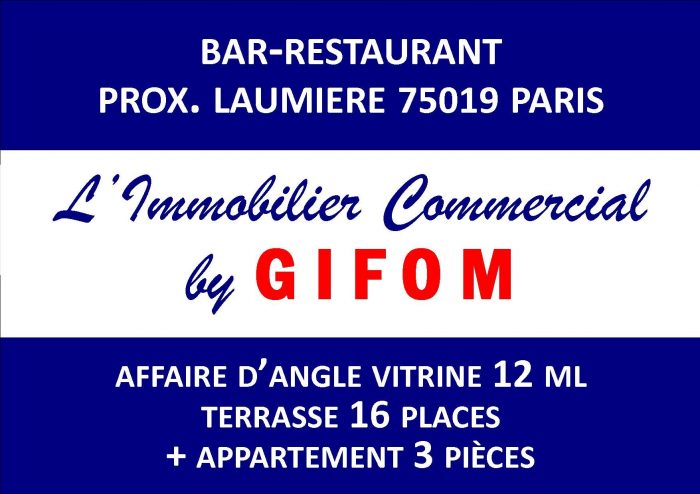 Exclusivité - Vente fonds de commerce Bar-Restaurant avec appartements prox Mairie 75019 PARIS
