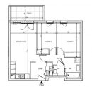  Appartement 61 m²  3 pièces