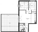  Appartement 60 m²  3 pièces
