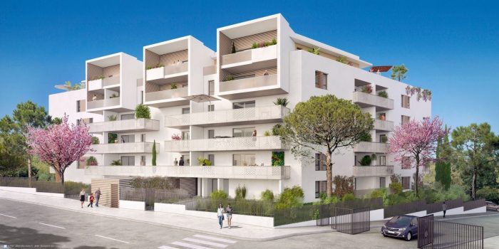 T3 de 74 m² avec terrasses de 112 m² et place de parking privée - Marseille 10ème