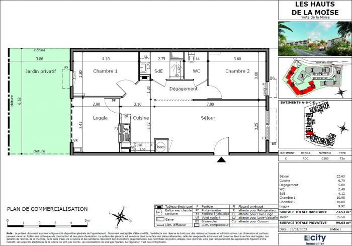 Appartement à vendre, 3 pièces - La Trinité 97220