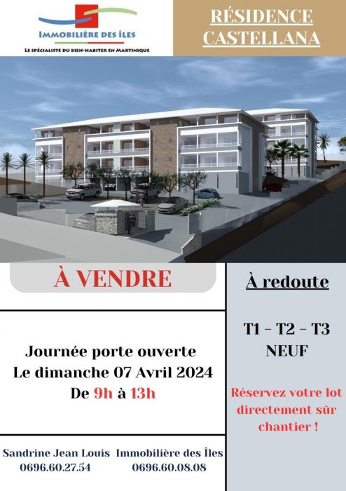 Appartement à vendre, 2 pièces - Fort-de-France 97200