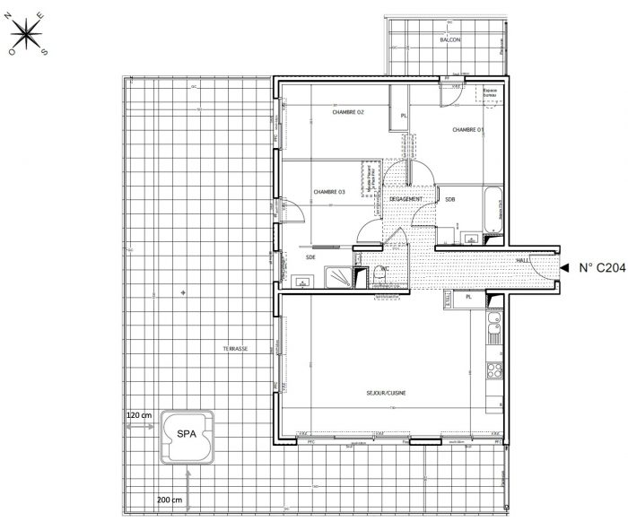 Apartamento en venta, 4 habitaciones - Lattes 34970
