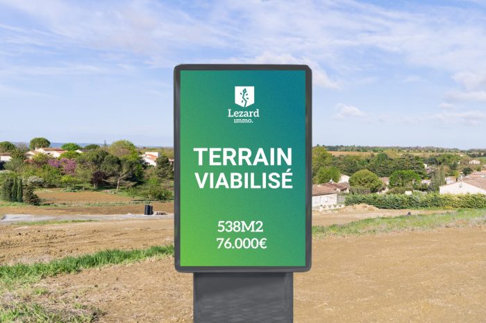 Terrain constructible à vendre, 538 m² - Castelnaudary 11400