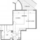  Appartement  55 m² 2 pièces