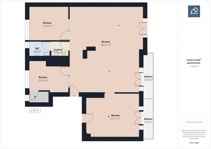 Bureau à vendre, 115 m² - Ajaccio 20000