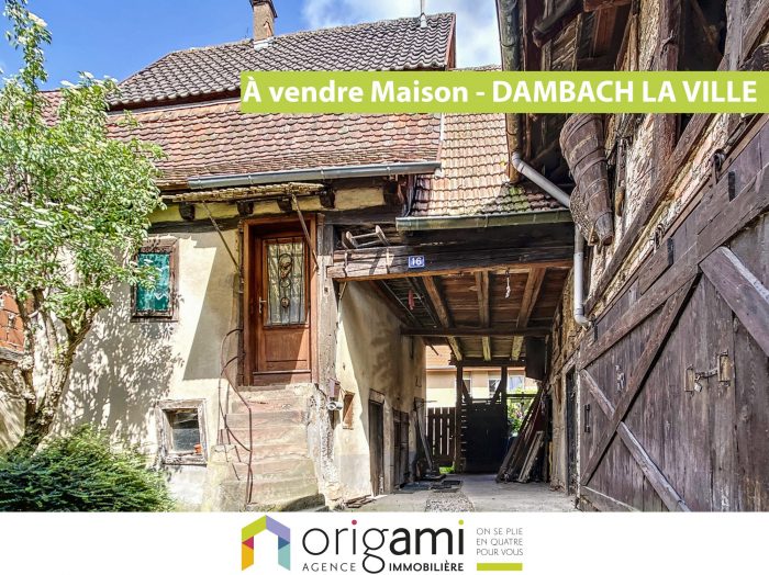 Maison mitoyenne 1 côté à vendre, 3 pièces - Dambach-la-Ville 67650