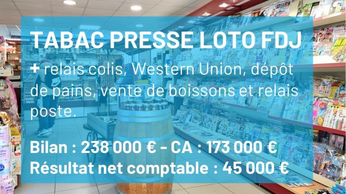 Presse, tabac à vendre, 94 m² - Le Puy-en-Velay 43000
