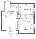  Appartement Cenon  57 m² 3 pièces
