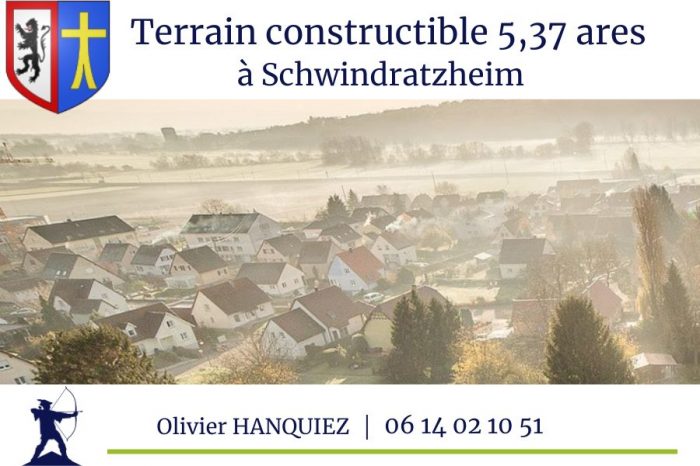 Terrain constructible à vendre, 05 a 37 ca - Schwindratzheim 67270