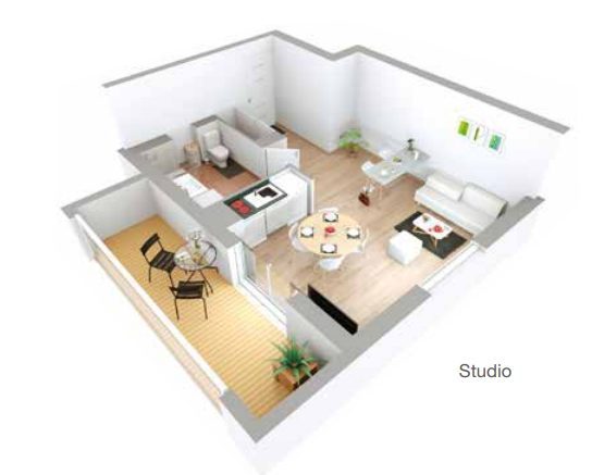Appartement T1 de 30m² en résidence séniors