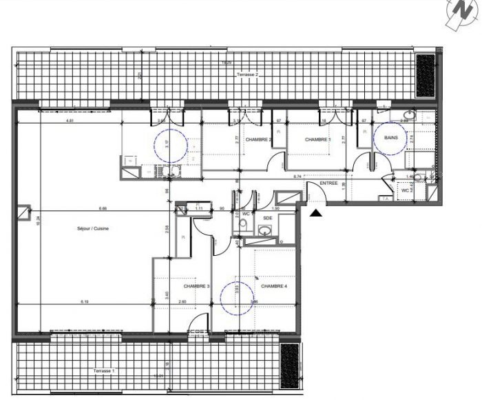 Appartement neuf T5 attique 151m²