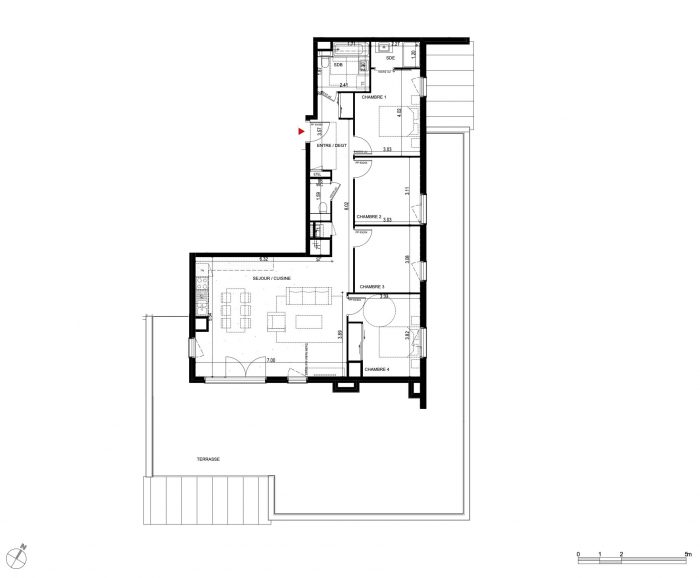 Photo Appartement T5 de 100m² avec une grande terrasse de 101m² image 5/5