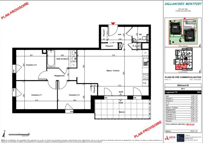 Appartement T4 neuf de 80.13 m²