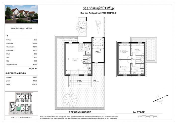 Maison mitoyenne 1 côté à vendre, 4 pièces - Benfeld 67230