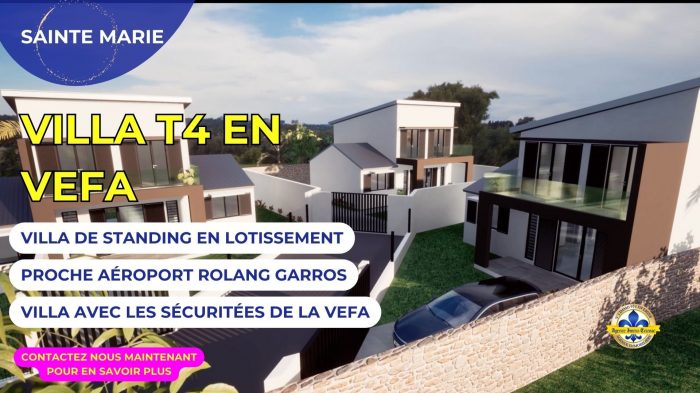 Villa T4 de 105 m² à La Mare Sainte Marie - VEFA - Agence Immo Transac, Immobilier en ligne à La Réunion