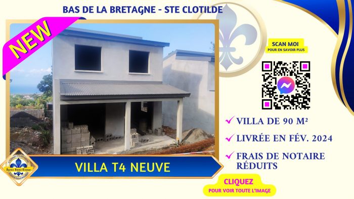 Maison individuelle à vendre, 4 pièces - Saint-Denis 97490