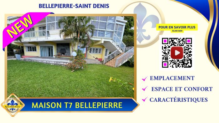 Villa à vendre, 7 pièces - Saint-Denis 97400