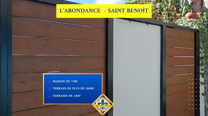 Maison individuelle à vendre, 4 pièces - Saint-Benoît 97470