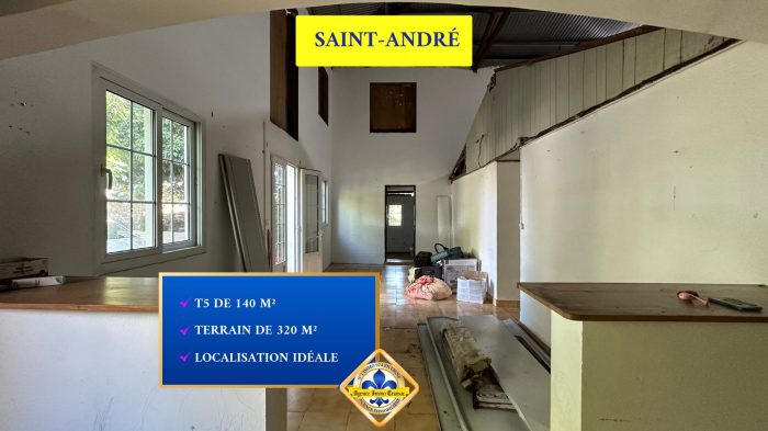 Maison individuelle à vendre, 5 pièces - Saint-André 97440